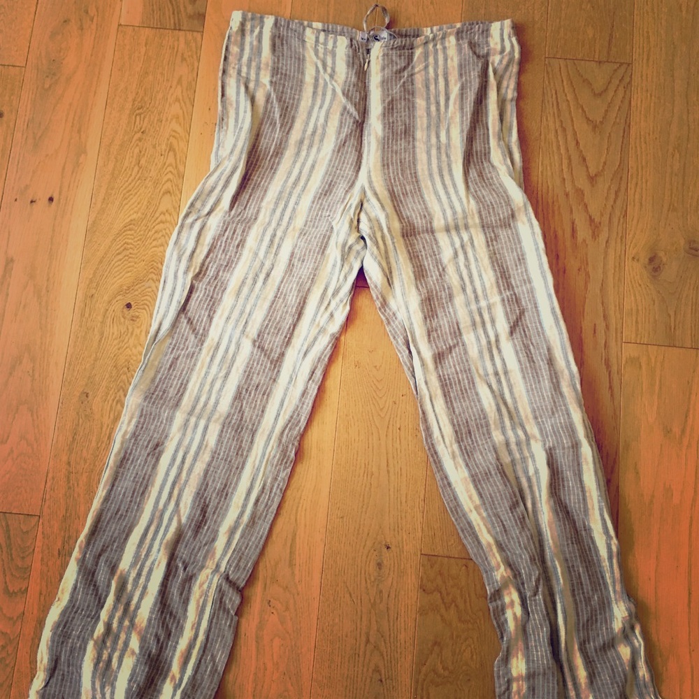 La volpa blu, light linen summer pants